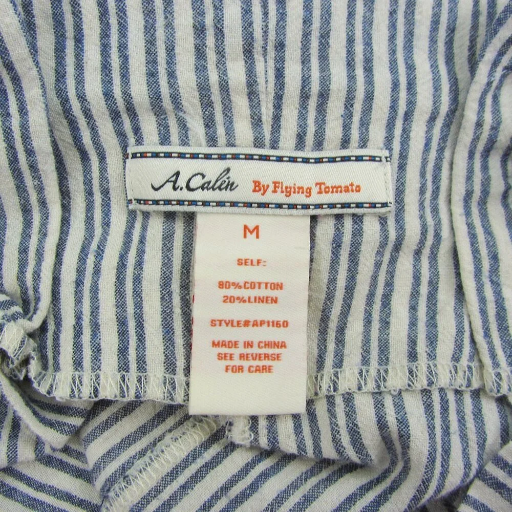 A. Calin Pinstripe Women's Shorts Size M - Picture 2 of 11